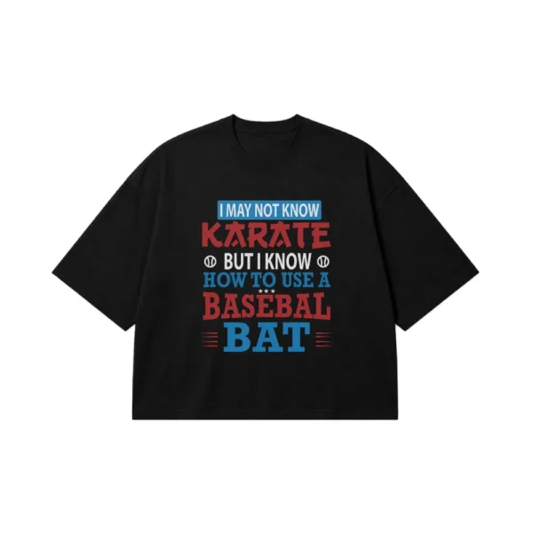 تیشرت باکسی کاراته طرح Baseball Bat کد 6863