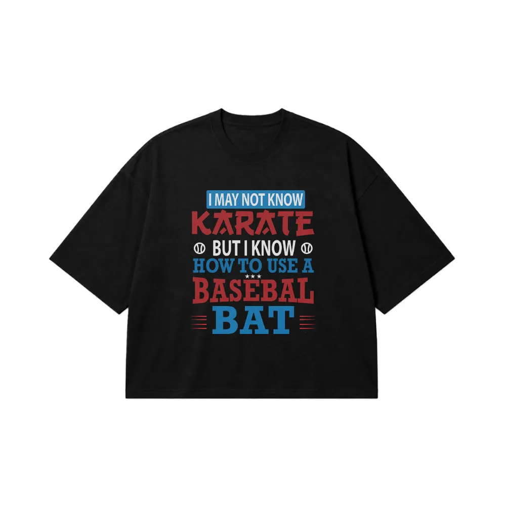 تیشرت باکسی کاراته طرح Baseball Bat کد 6863