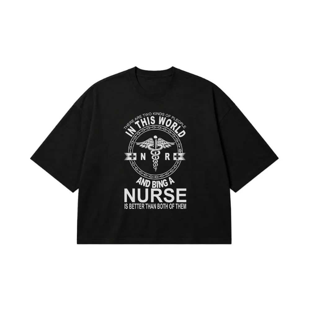 تیشرت باکسی شغل پرستاری طرح تکست مدیکال (Being A Nurse) کد 6881