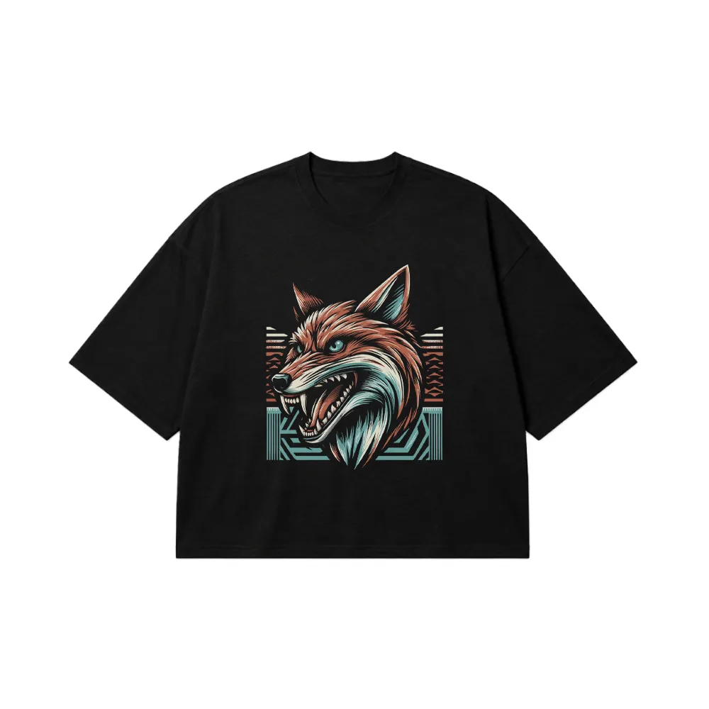 تیشرت باکسی گرگ استایل شهری (Urban Wolf) کد 70