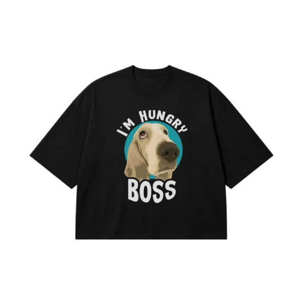 تیشرت باکسی طرح سگ فانتزی I'm Hungry Boss کد 7057