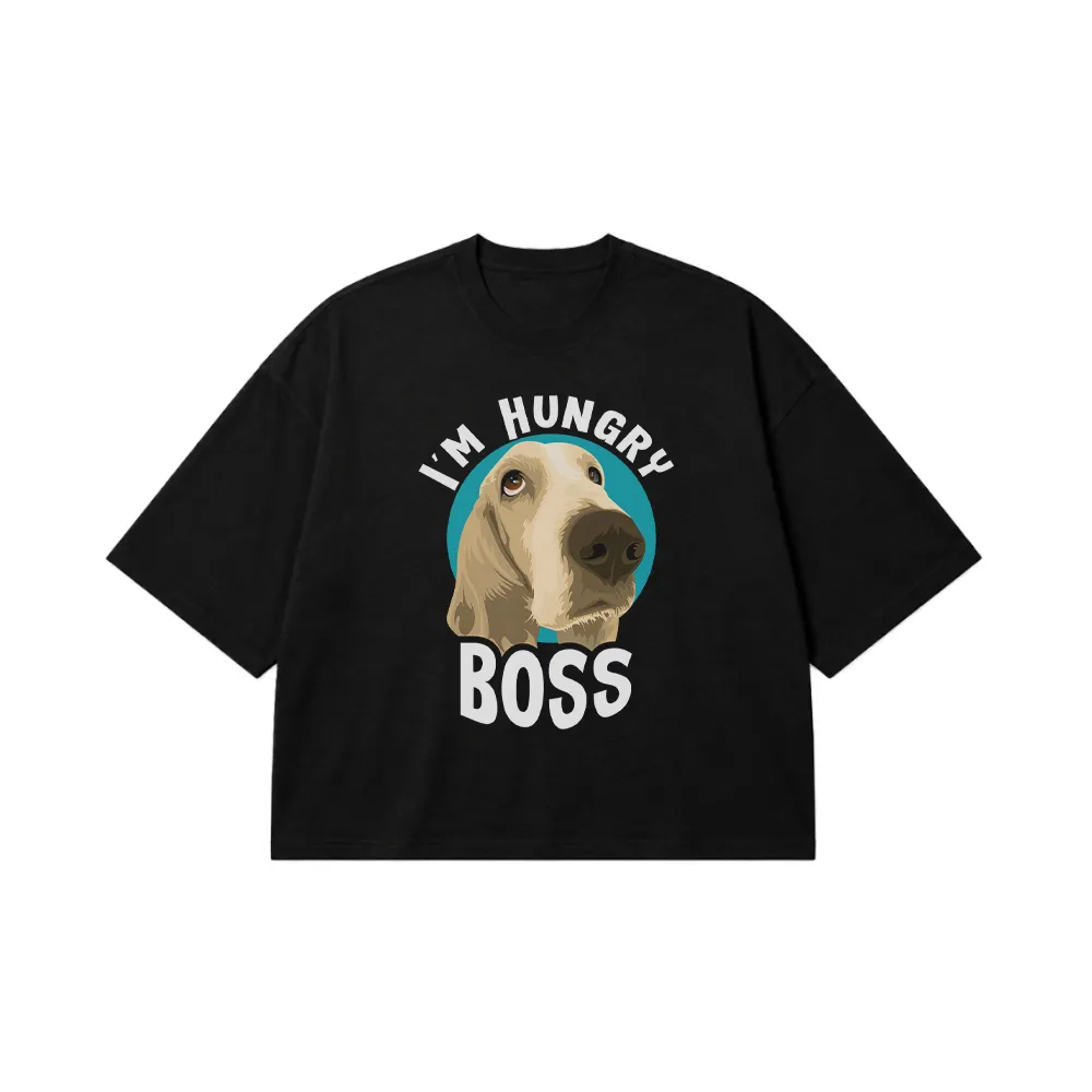 تیشرت باکسی طرح سگ فانتزی I'm Hungry Boss کد 7057