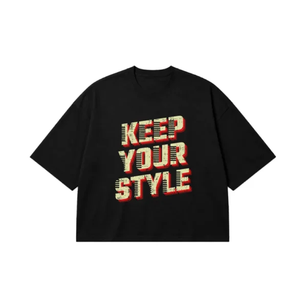 تیشرت باکسی طرح Keep Your Style کد 7087