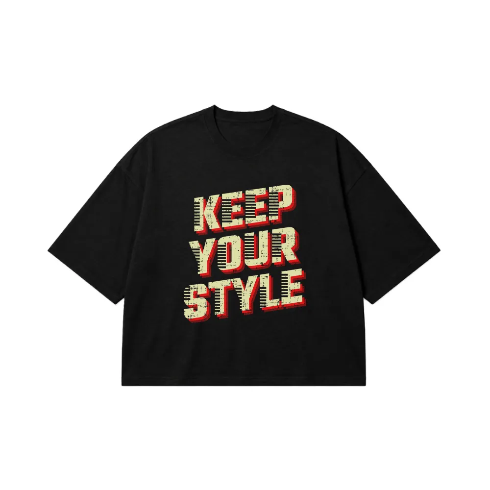 تیشرت باکسی طرح Keep Your Style کد 7087