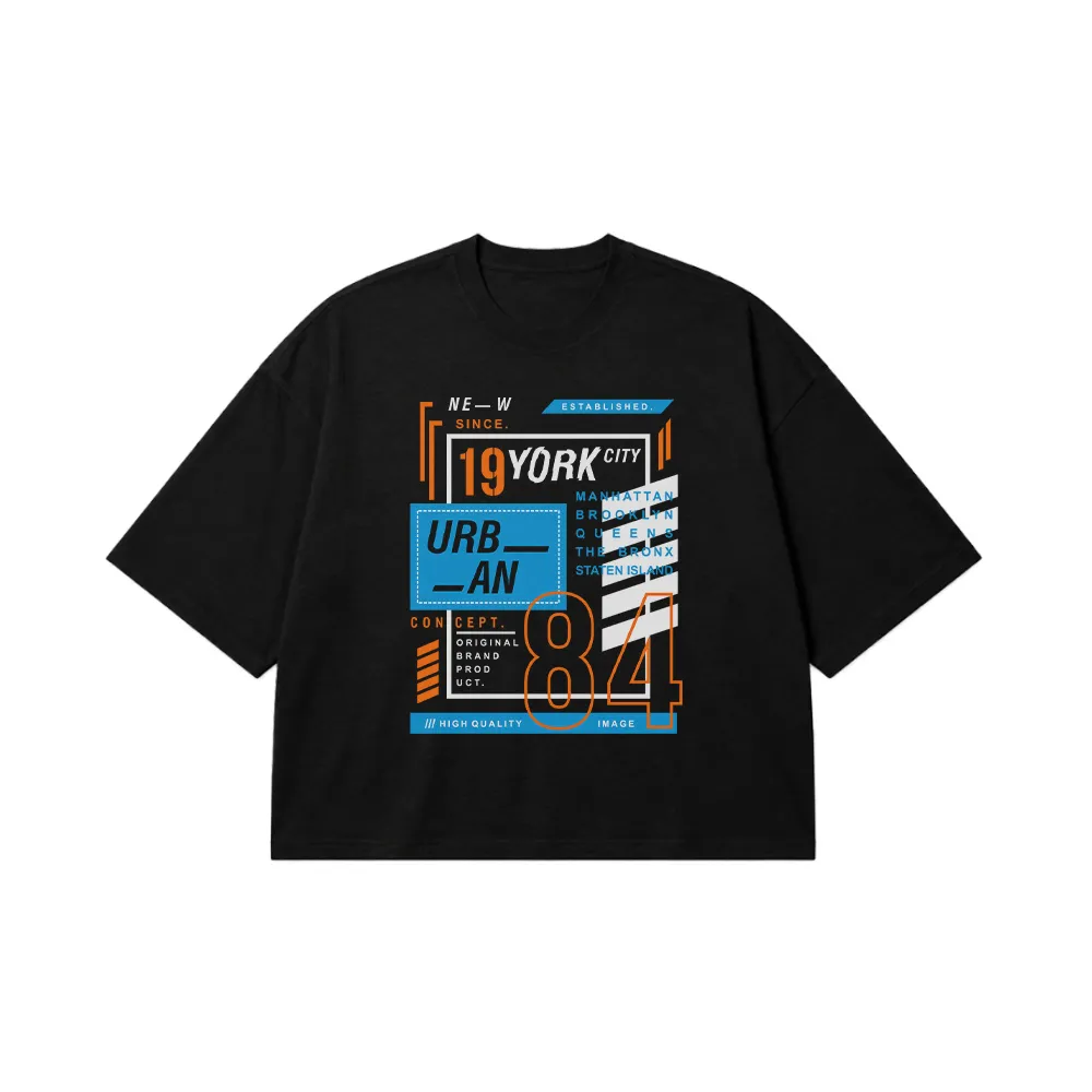 تیشرت باکسی طرح نیویورک سیتی Urban 84 کد 7131