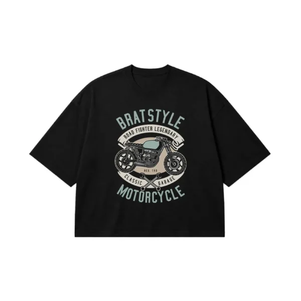 تیشرت باکسی موتورسیکلت طرح Bratstyle Road Fighter کد 7140