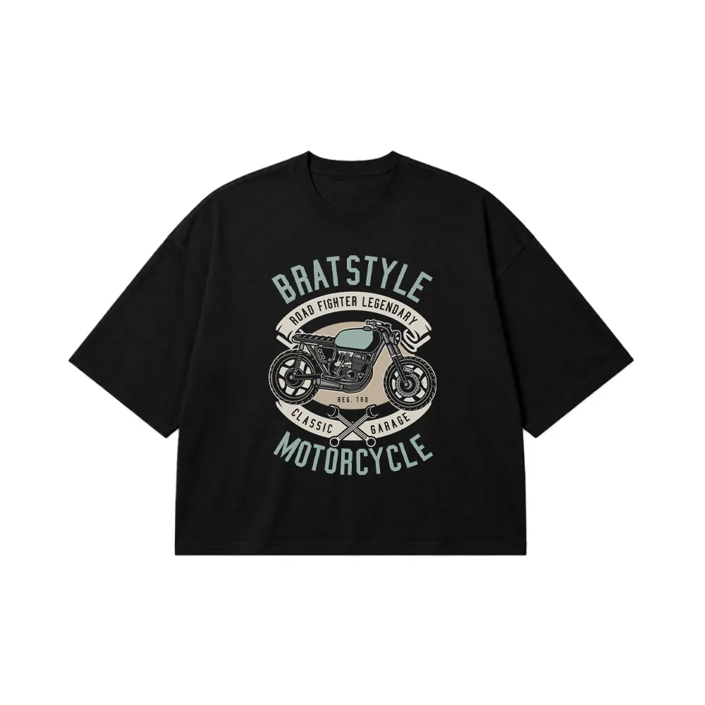 تیشرت باکسی موتورسیکلت طرح Bratstyle Road Fighter کد 7140
