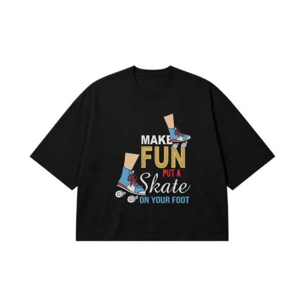 تیشرت باکسی اسکیت طرح Make Fun کد 7364