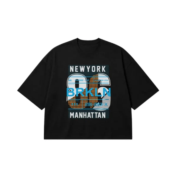 تیشرت باکسی نیویورک طرح Brooklyn Manhattan کد 7367