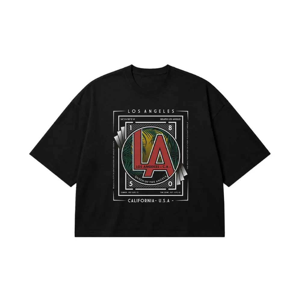 تیشرت باکسی لس‌آنجلس طرح LA California کد 7390