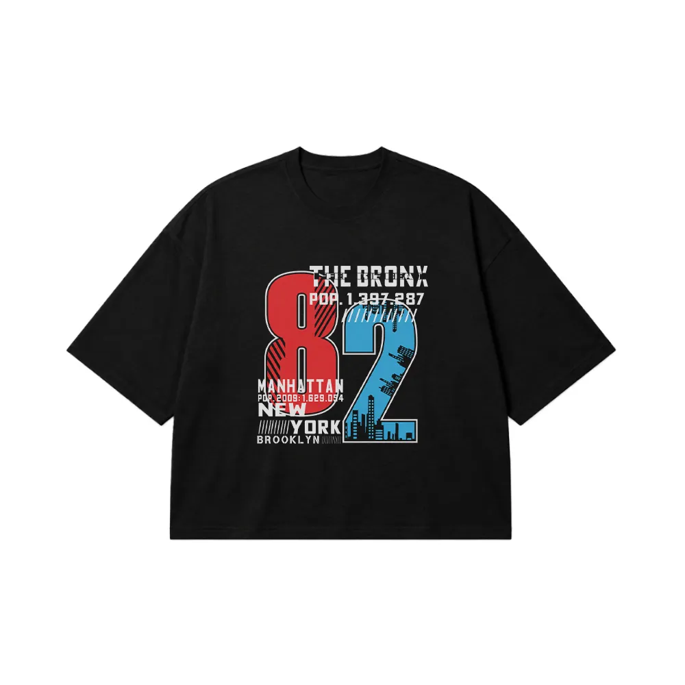 تیشرت باکسی بروکلین طرح The Bronx 82 کد 7402