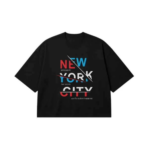 تیشرت باکسی تایپوگرافی New York City کد 7410