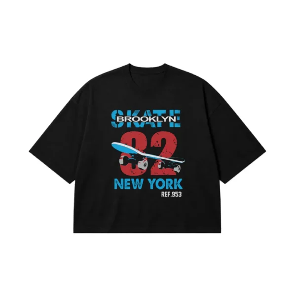 تیشرت باکسی اسکیت Brooklyn 92 New York کد 7412