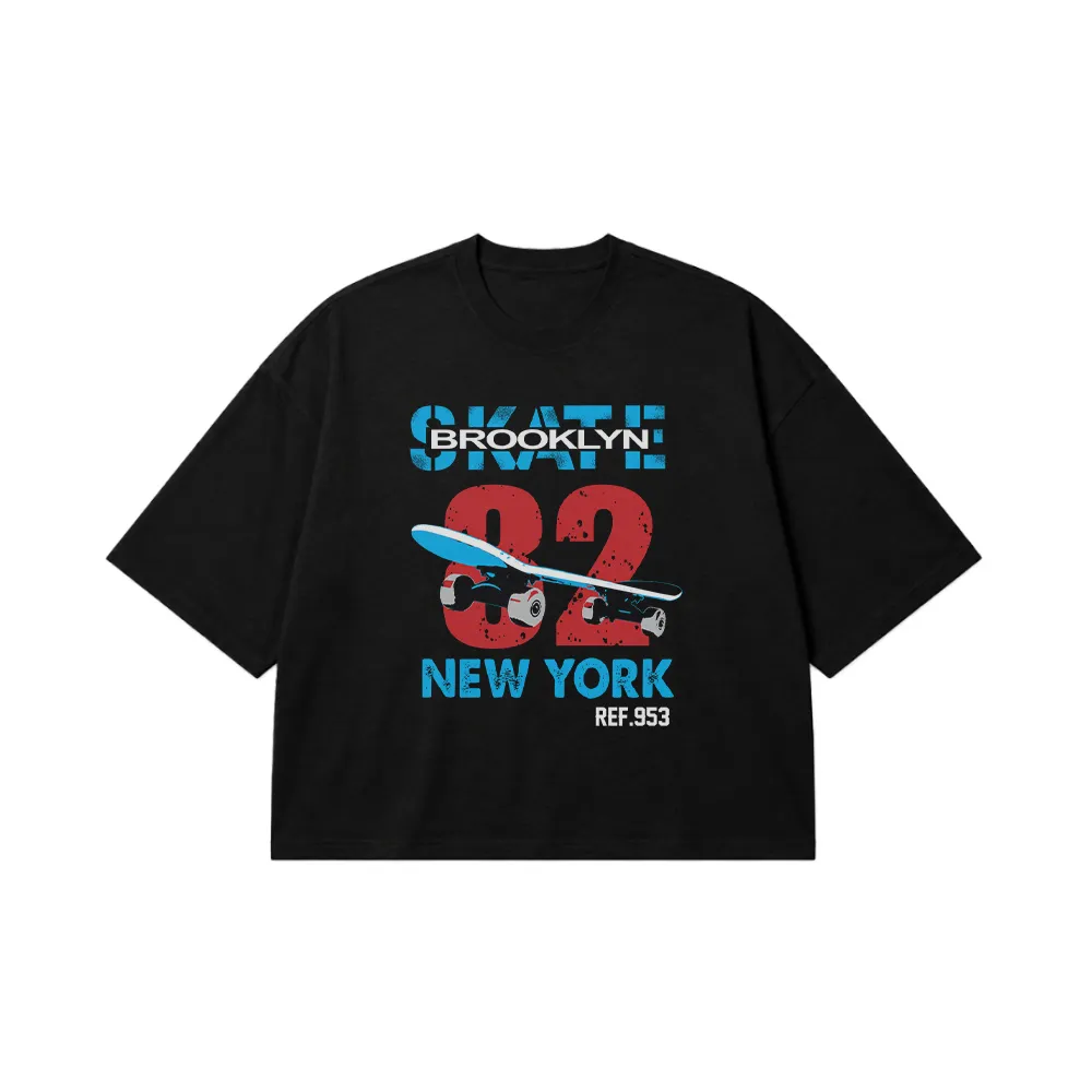 تیشرت باکسی اسکیت Brooklyn 92 New York کد 7412