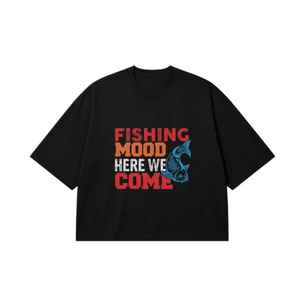 تیشرت باکسی ماهیگیری طرح Fishing Mood کد 7469
