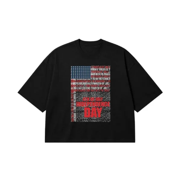 تیشرت باکسی روز استقلال آمریکا طرح 4th Of July کد 7582