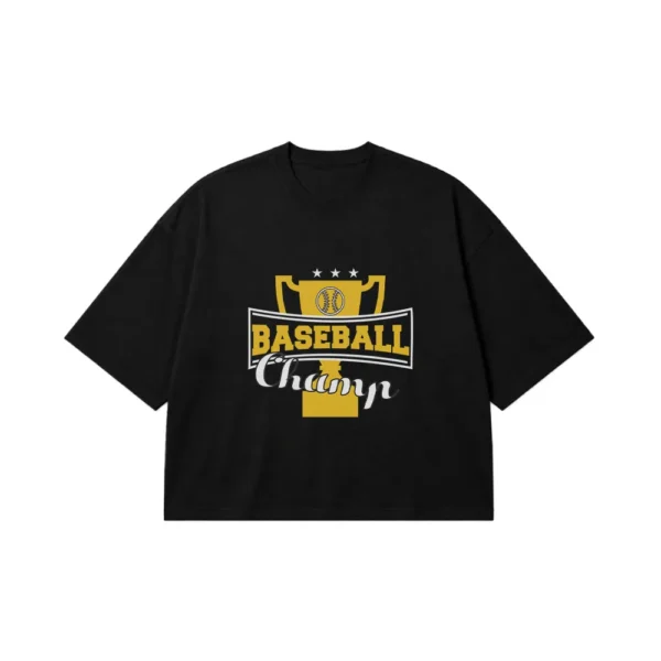تیشرت باکسی بیسبال طرح Baseball Champ کد 7587