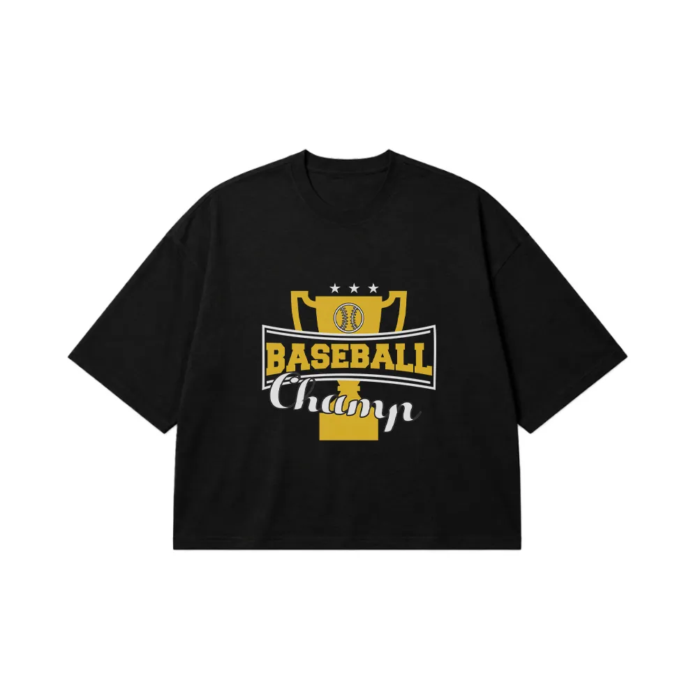 تیشرت باکسی بیسبال طرح Baseball Champ کد 7587