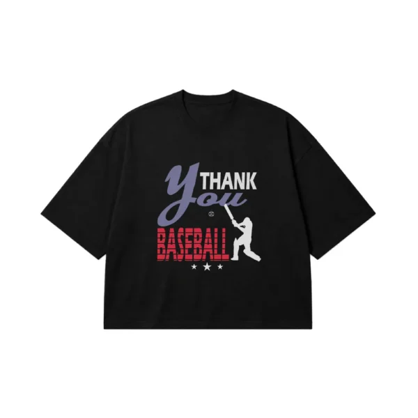 تیشرت باکسی بیسبال طرح Thank You Baseball کد 7601