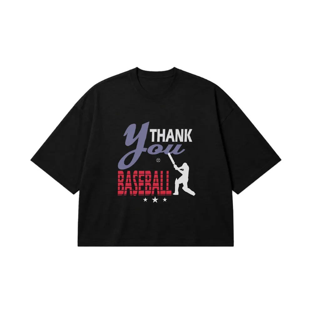 تیشرت باکسی بیسبال طرح Thank You Baseball کد 7601