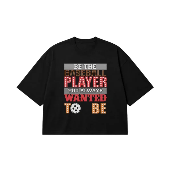 تیشرت باکسی بیسبال طرح Baseball Player کد 7605