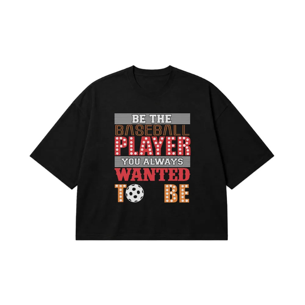 تیشرت باکسی بیسبال طرح Baseball Player کد 7605
