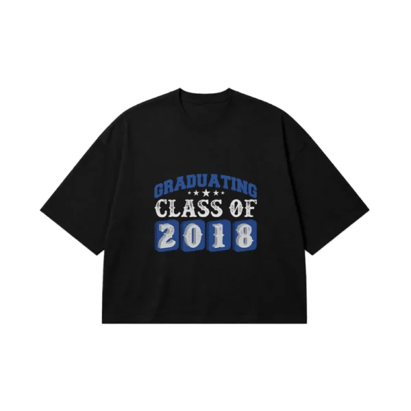 تیشرت باکسی فارغ‌التحصیلی Class of 2018 کد 7629