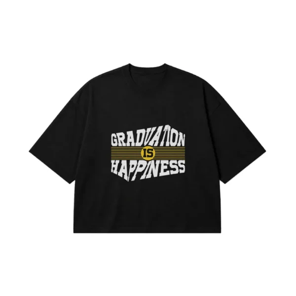 تیشرت باکسی Graduation Is Happiness کد 7630