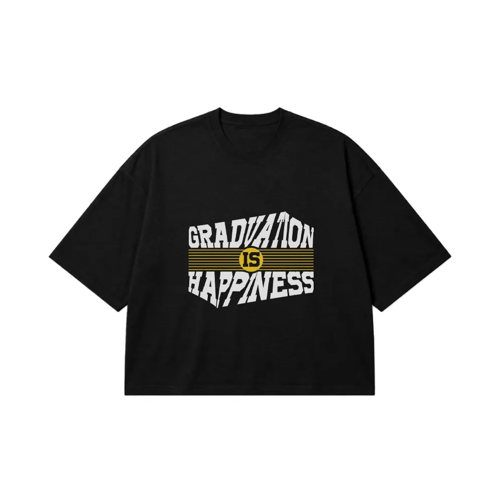 تیشرت باکسی Graduation Is Happiness کد 7630