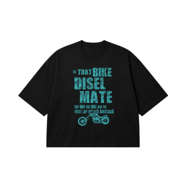 تیشرت باکسی موتورسواری طرح Bike Diesel Mate کد 7658