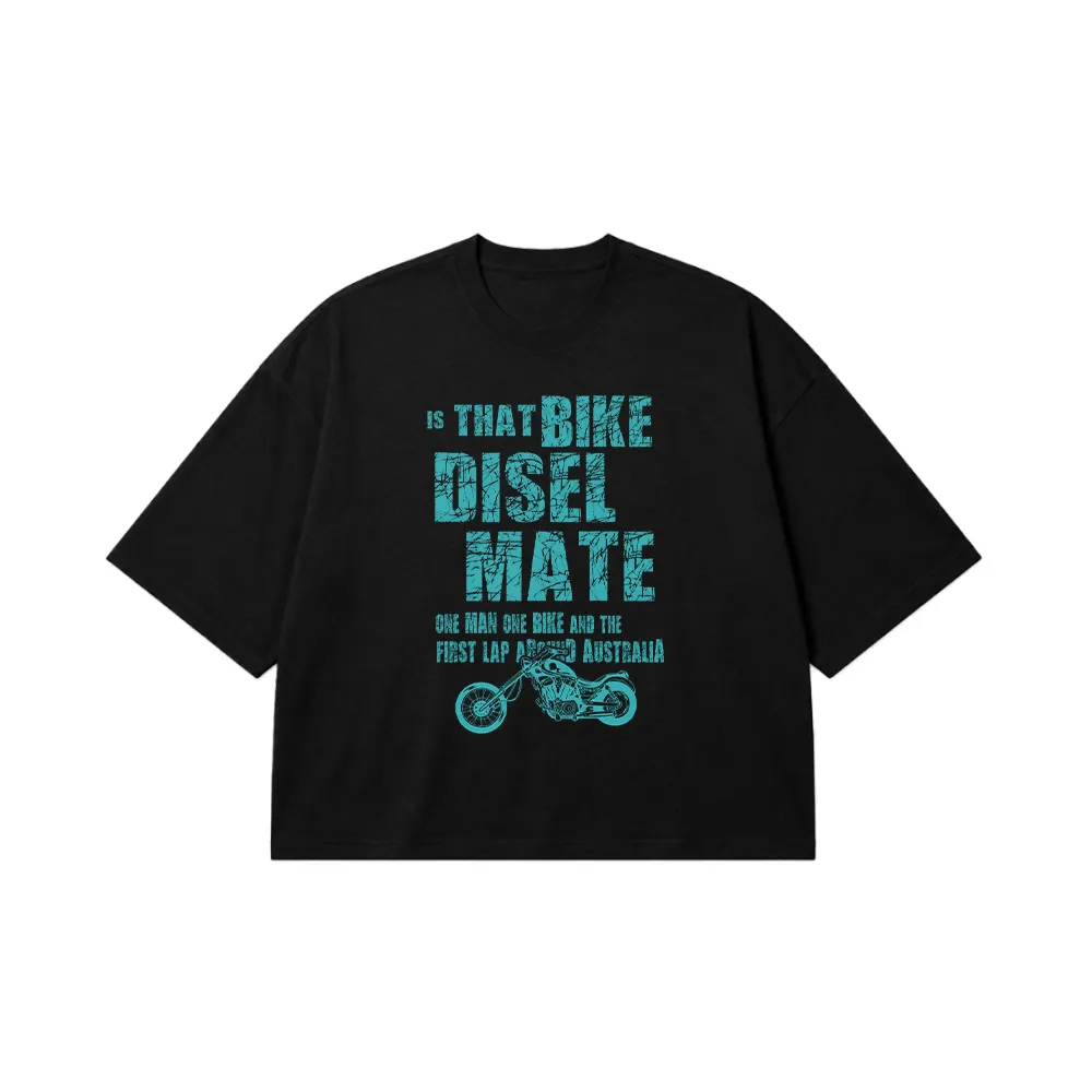 تیشرت باکسی موتورسواری طرح Bike Diesel Mate کد 7658