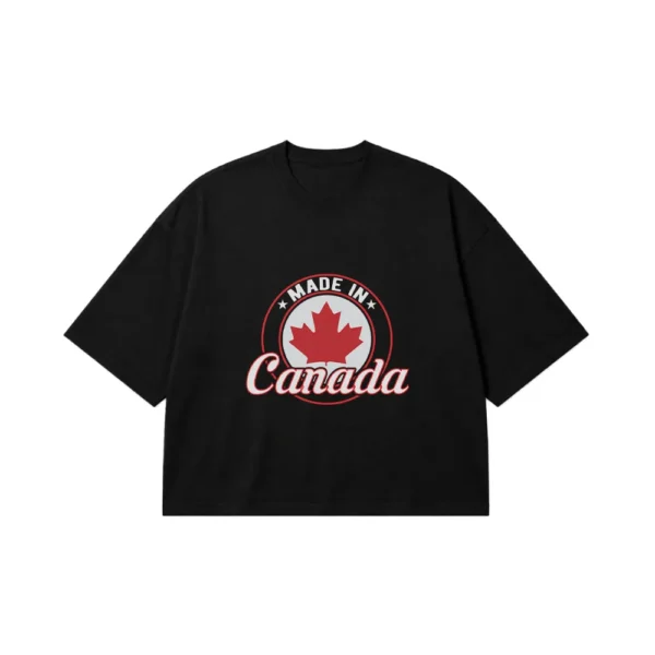 تیشرت باکسی کانادا طرح Made In Canada کد 7662
