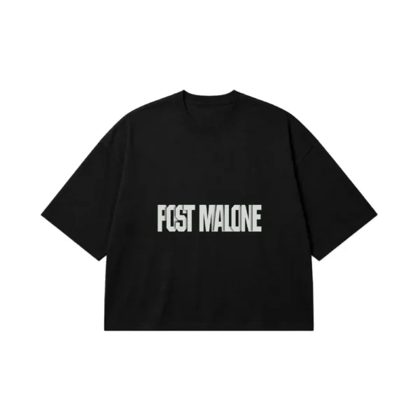 تیشرت باکسی پست مالون طرح تایپوگرافی (Post Malone) کد 768