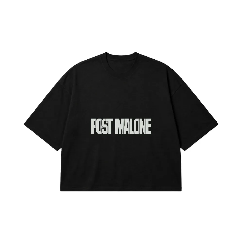 تیشرت باکسی پست مالون طرح تایپوگرافی (Post Malone) کد 768