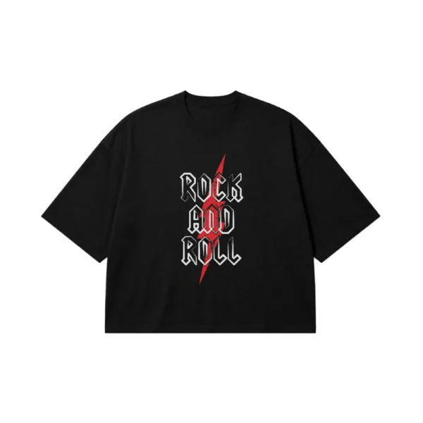 تیشرت باکسی موسیقی راک طرح Rock And Roll کد 7691