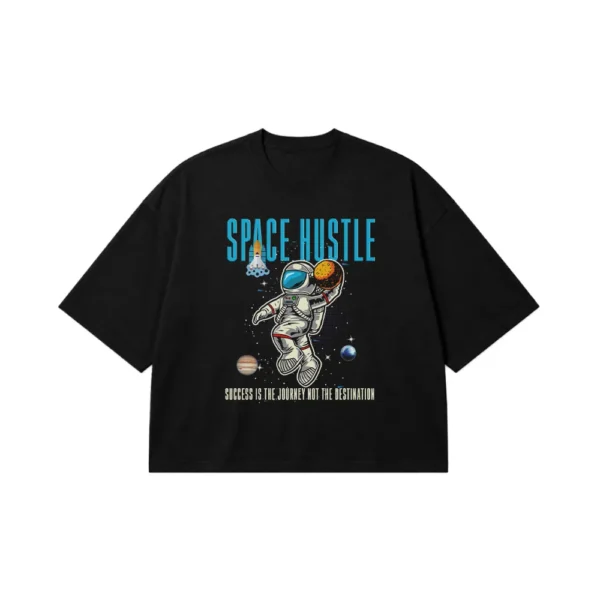 تیشرت باکسی فضانورد بسکتبالیست طرح Space Hustle کد 772