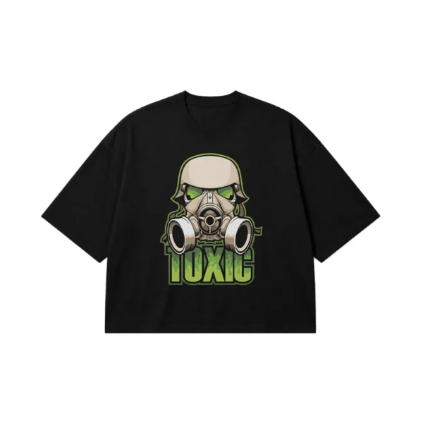 تیشرت باکسی ماسک گاز طرح Toxic کد 7891