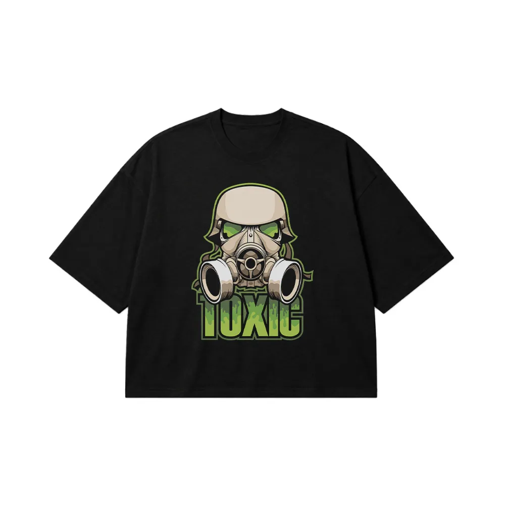 تیشرت باکسی ماسک گاز طرح Toxic کد 7891