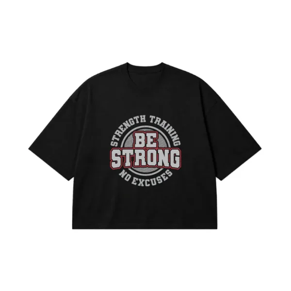 تیشرت باکسی بدنسازی طرح Strength Training کد 8021