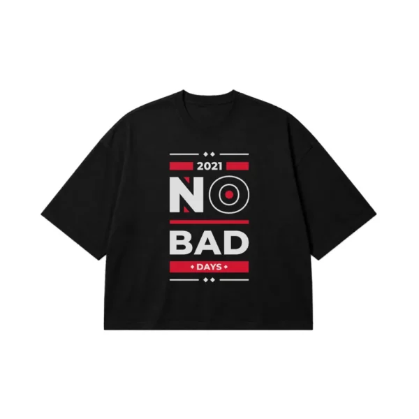 تیشرت باکسی حال خوب نوشته No Bad Days کد 8039