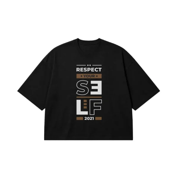 تیشرت باکسی خوددوستی نوشته Respect Yourself کد 8045