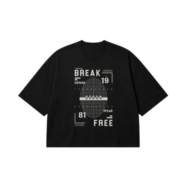 تیشرت باکسی استریت‌ویر طرح Break Free کد 8069