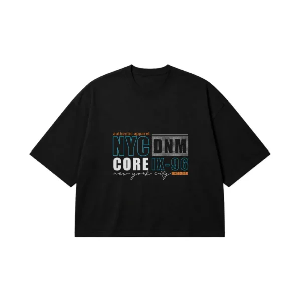 تیشرت باکسی نیویورک طرح NYC Core Denim کد 8079