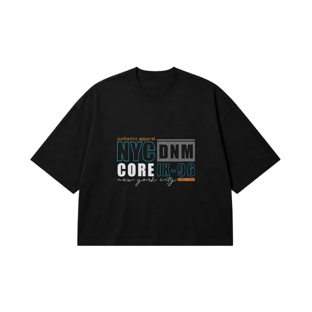 تیشرت باکسی نیویورک طرح NYC Core Denim کد 8079