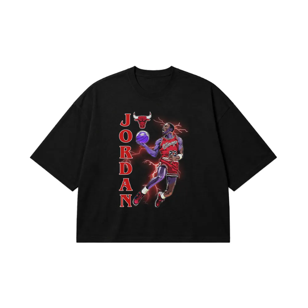 تیشرت باکسی مایکل جردن طرح بسکتبال (Michael Jordan) کد 816