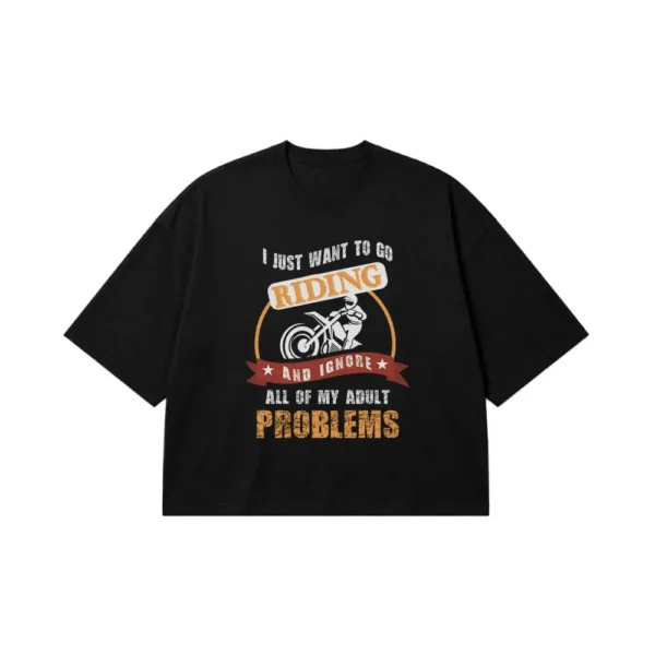 تیشرت باکسی طرح موتور کراس (Dirt Bike Riding) کد 8220