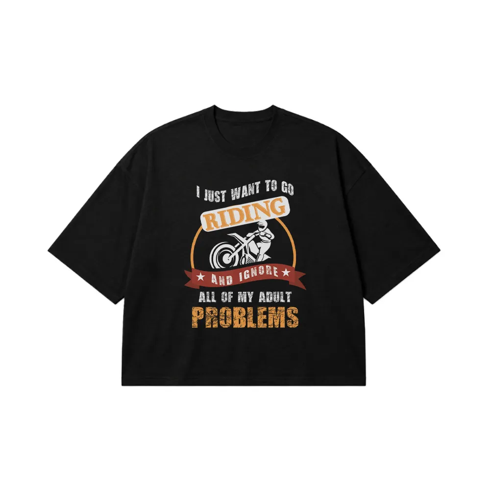 تیشرت باکسی طرح موتور کراس (Dirt Bike Riding) کد 8220