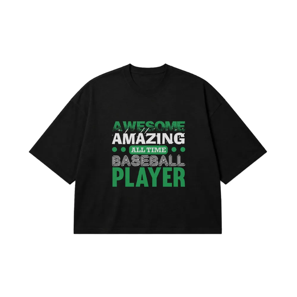 تیشرت باکسی بیسبال طرح Awesome Amazing Baseball Player کد 8223