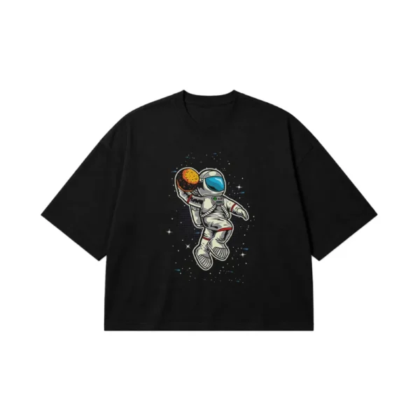 تیشرت باکسی فضانورد بسکتبال طرح Space Dunk کد 8255