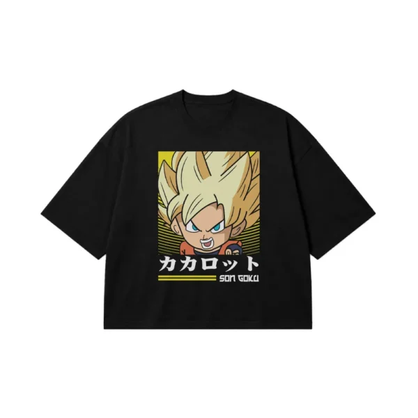 تیشرت باکسی انیمه دراگون بال طرح کاکاروت گوکو (Goku) کد 8396